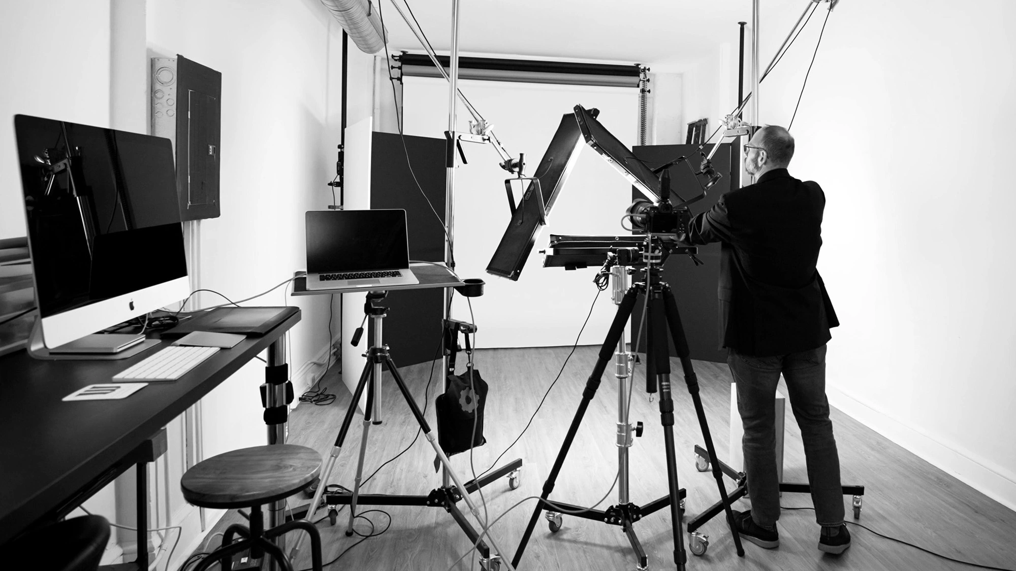 Behind the scenes at Richard Waine Photography Studio